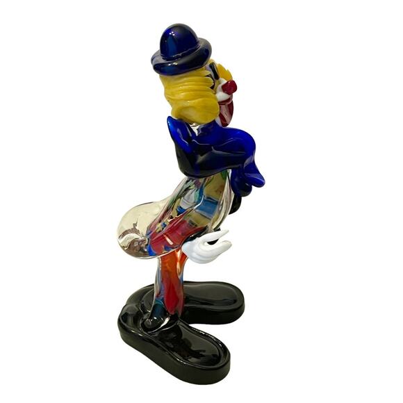 Vintage Murano Italy Art Glass 8” CIRCUS CLOWN FIGURINE Fratelli Pitau Sculpture - Picture 3 of 6
